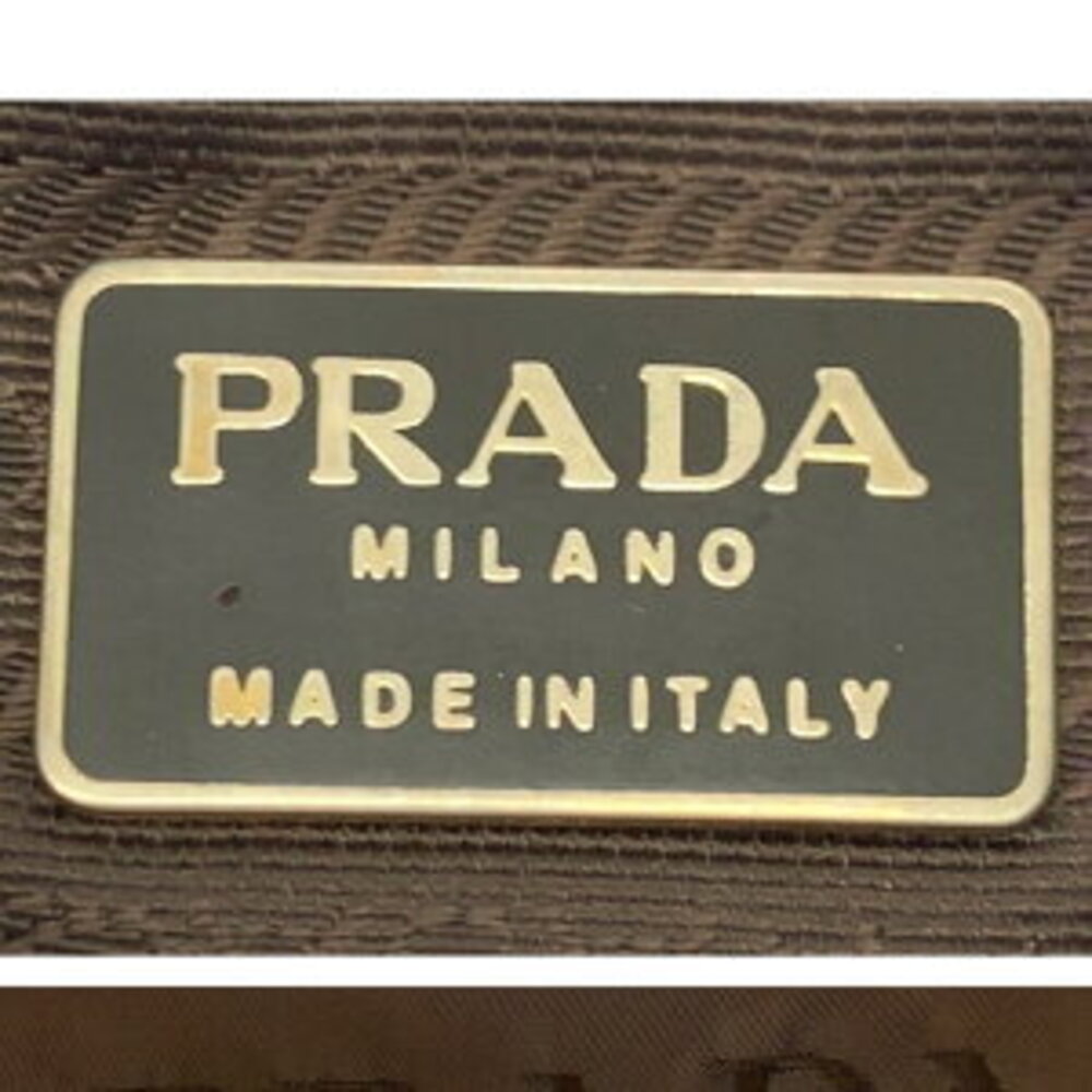 Prada Tessuto logo brown nylon pouch - Picture 4 of 10
